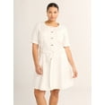 thumbnail image 1 of Free Assembly Women’s Cotton Utility Mini Dress with Short Sleeves, Sizes XS-4X, 1 of 5