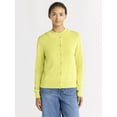 thumbnail image 1 of Free Assembly Women's Crewneck Cardigan Sweater, Lightweight, Sizes XS-XXL, 1 of 5