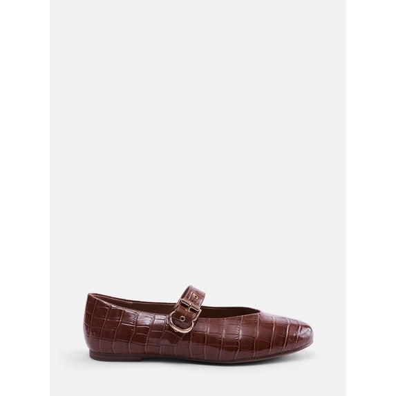Free Assembly Women's Croco Mary Jane Flats
