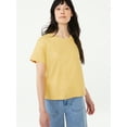 thumbnail image 1 of Free Assembly Women's Crop Box Tee with Short Sleeves, Sizes XS-XXXL, 1 of 7