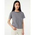 thumbnail image 1 of Free Assembly Women's Crop Box Tee with Short Sleeves, Sizes XS-XXXL, 1 of 7