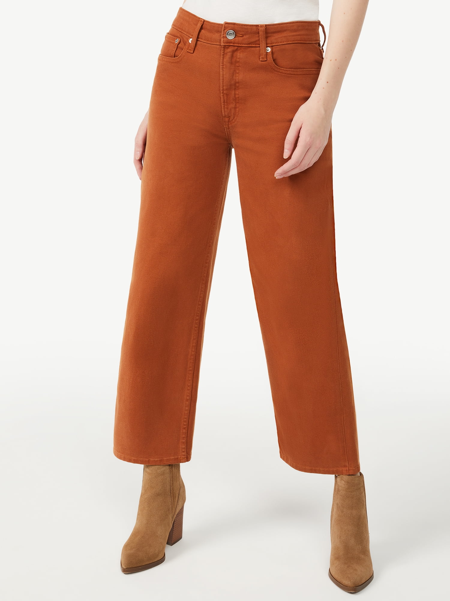 Free Assembly Women's Cropped Wide Leg Jeans