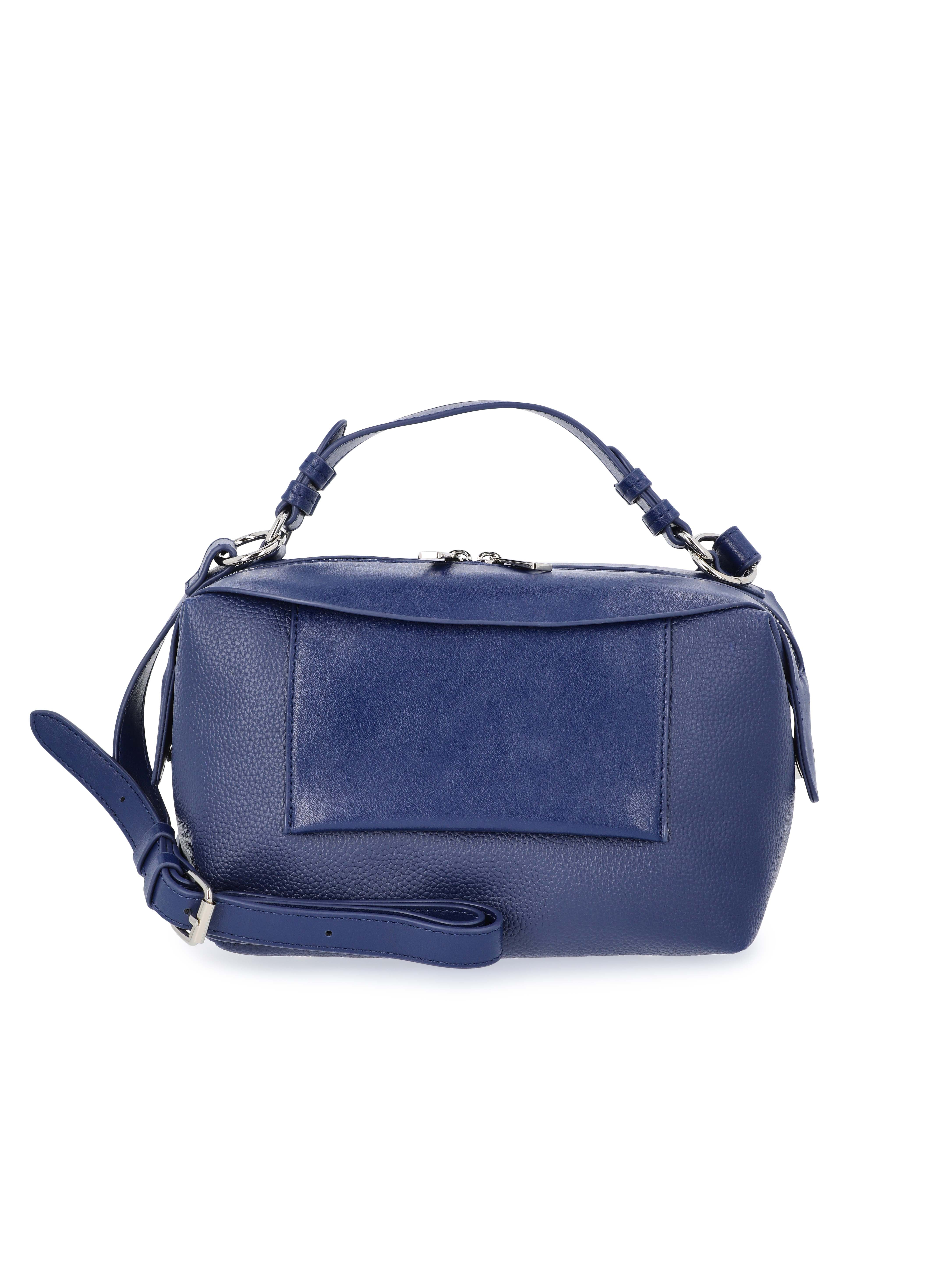 Free Assembly Women's Faux Leather Crossbody Handbag, Denim Blue