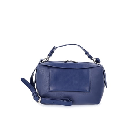 Women's Faux Leather Crossbody Handbag, Denim Blue