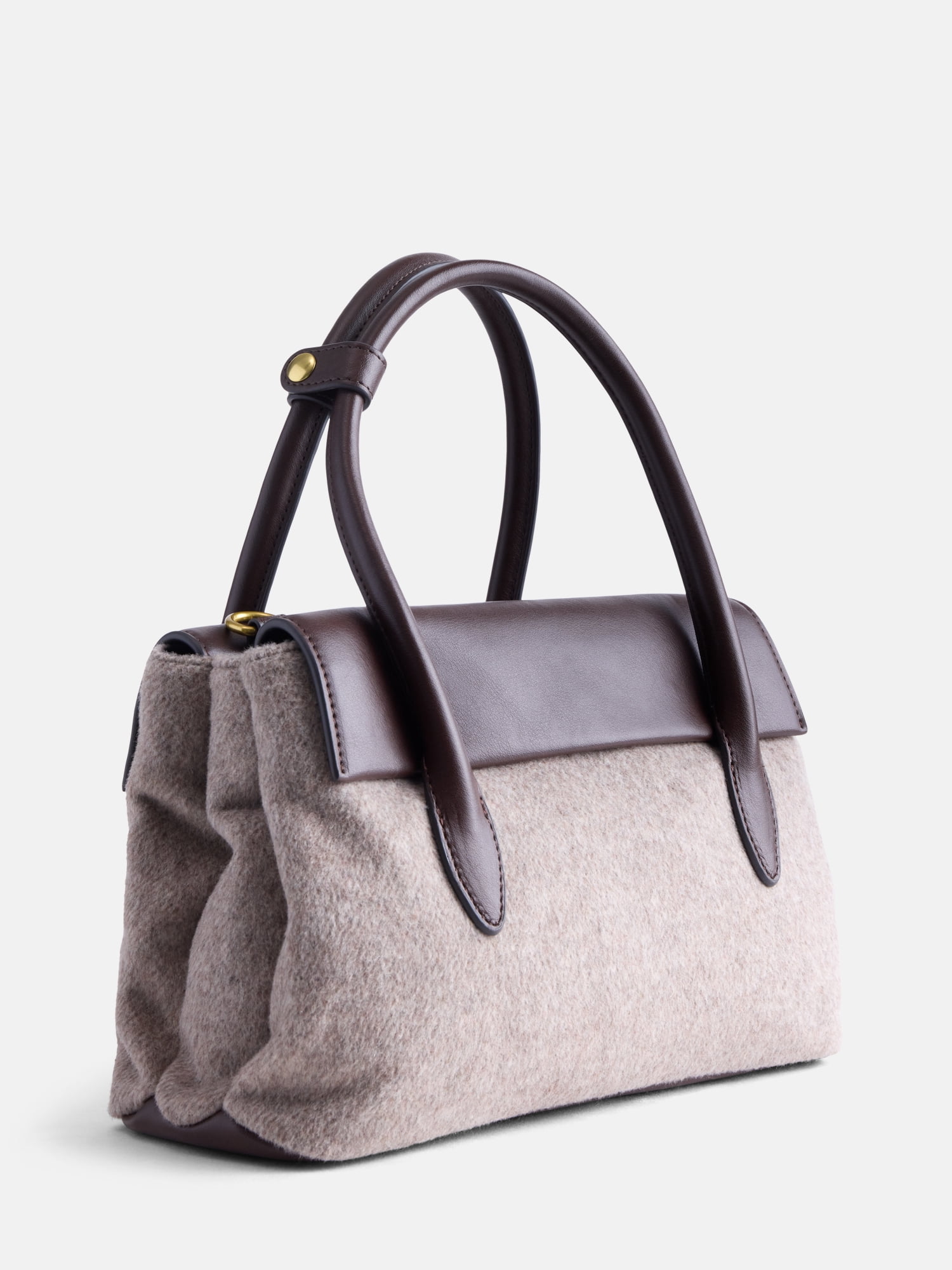 Free Assembly Women's Satchel, Tan Gray