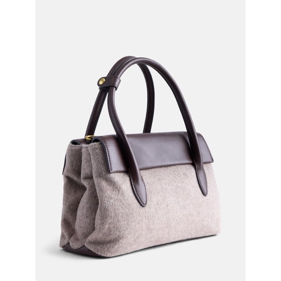Free Assembly Women's Satchel, Tan Gray