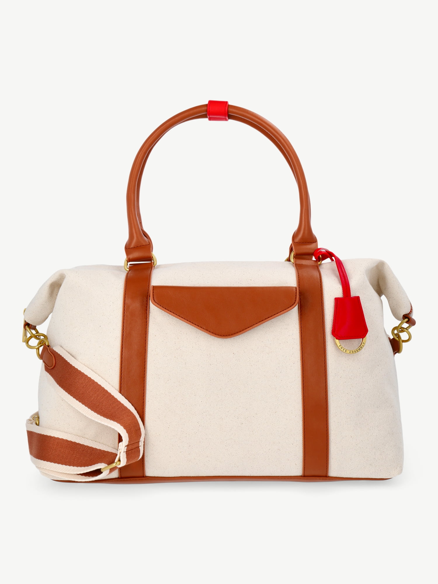 Free Assembly Women's Canvas Duffle Bag, Canvas