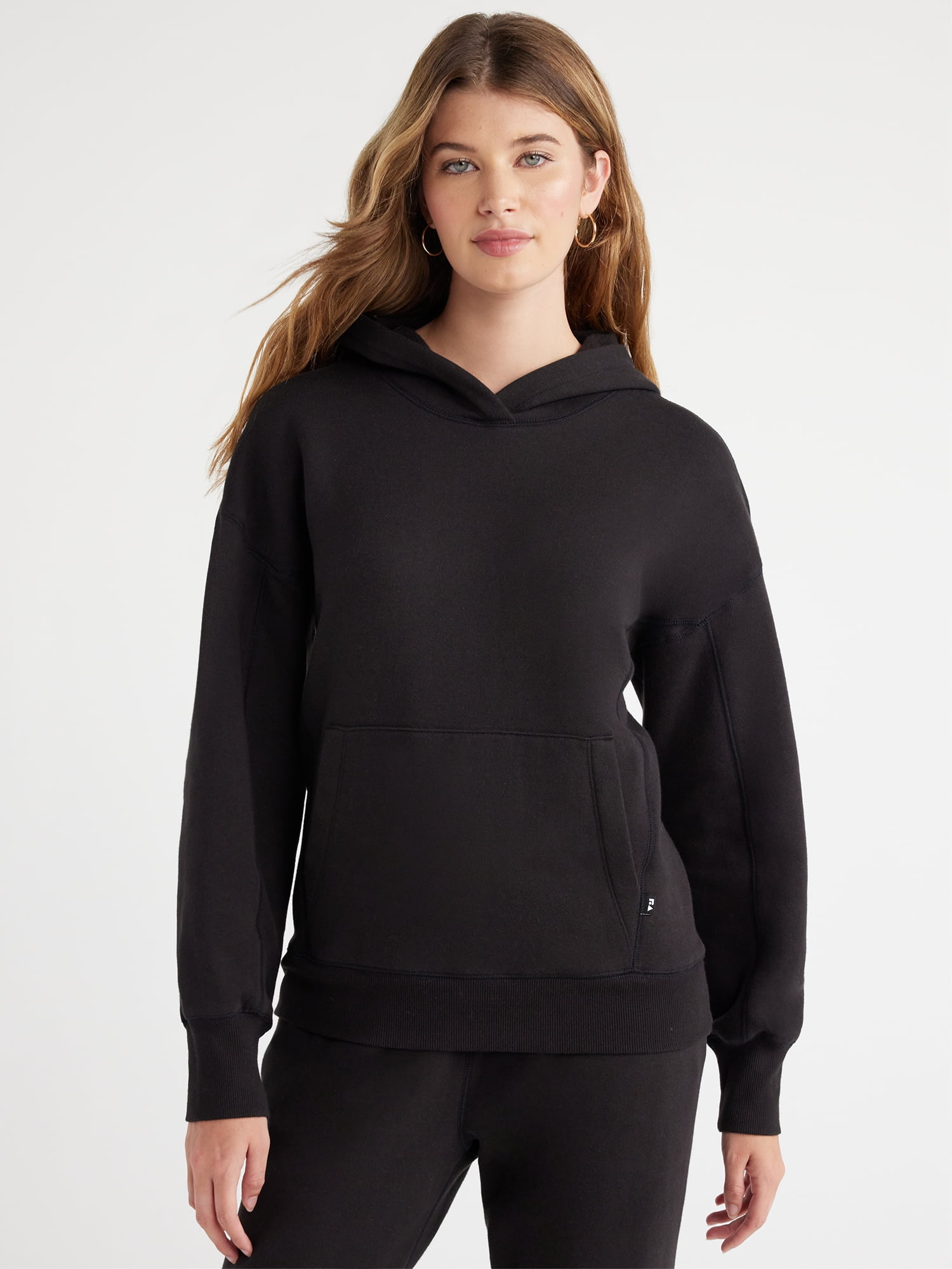 Free Assembly Women's Easy Sweatshirt Hoodie with Long Sleeves, Sizes ...