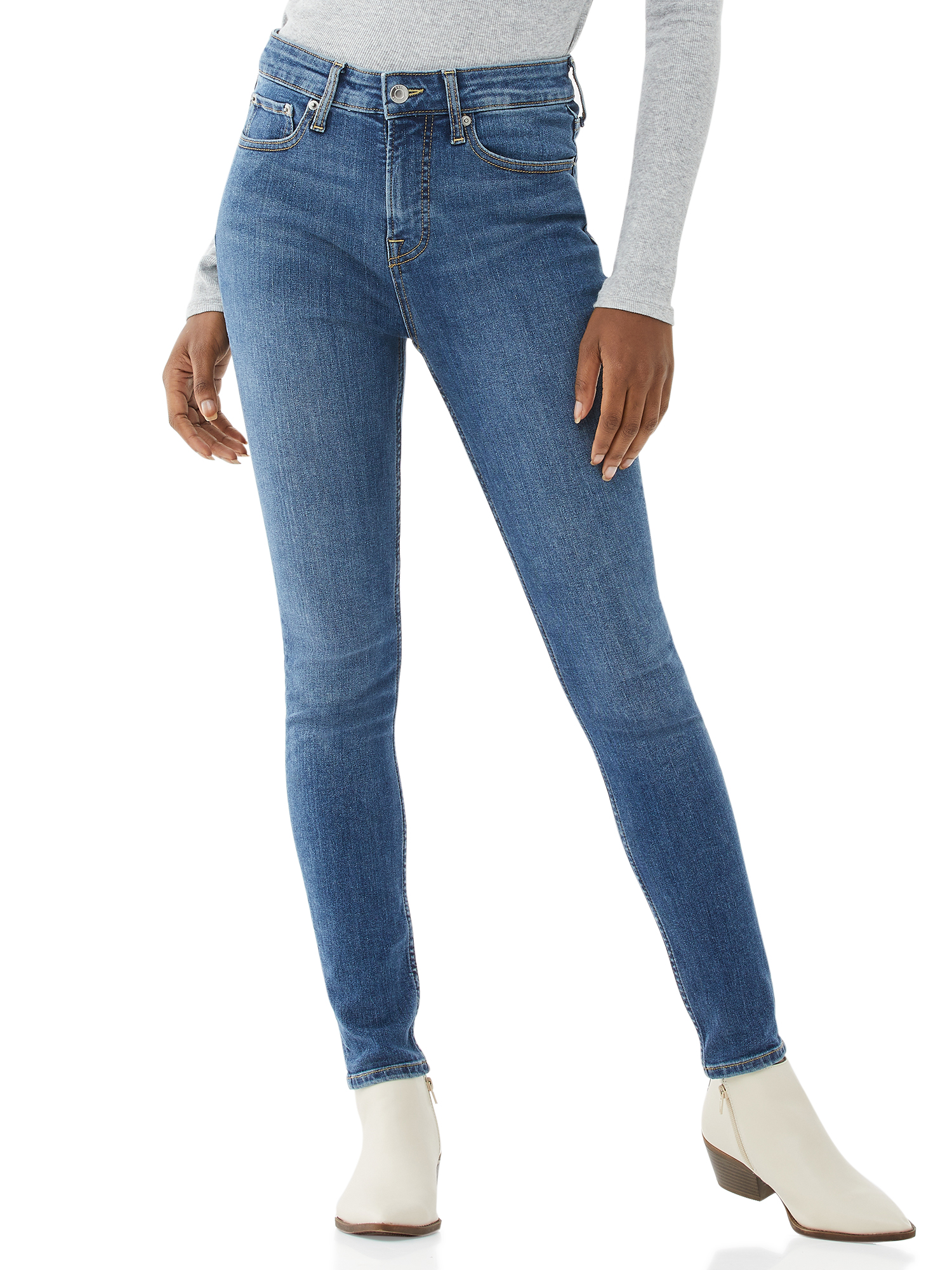 Free Assembly Women's Essential High Rise Skinny Jeans - image 1 of 8