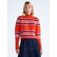 thumbnail image 1 of Free Assembly Women's Fair Isle Sweater with Puff Sleeves, Midweight, Sizes XS-XXL, 1 of 6