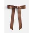 thumbnail image 1 of Free Assembly Women's Faux Leather Bow Barrette, Brown, 1 of 3