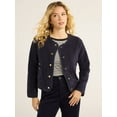 thumbnail image 1 of Free Assembly Women's and Women's Plus Faux Shearling Jacket with Patch Pockets, Sizes XS-4X, 1 of 5