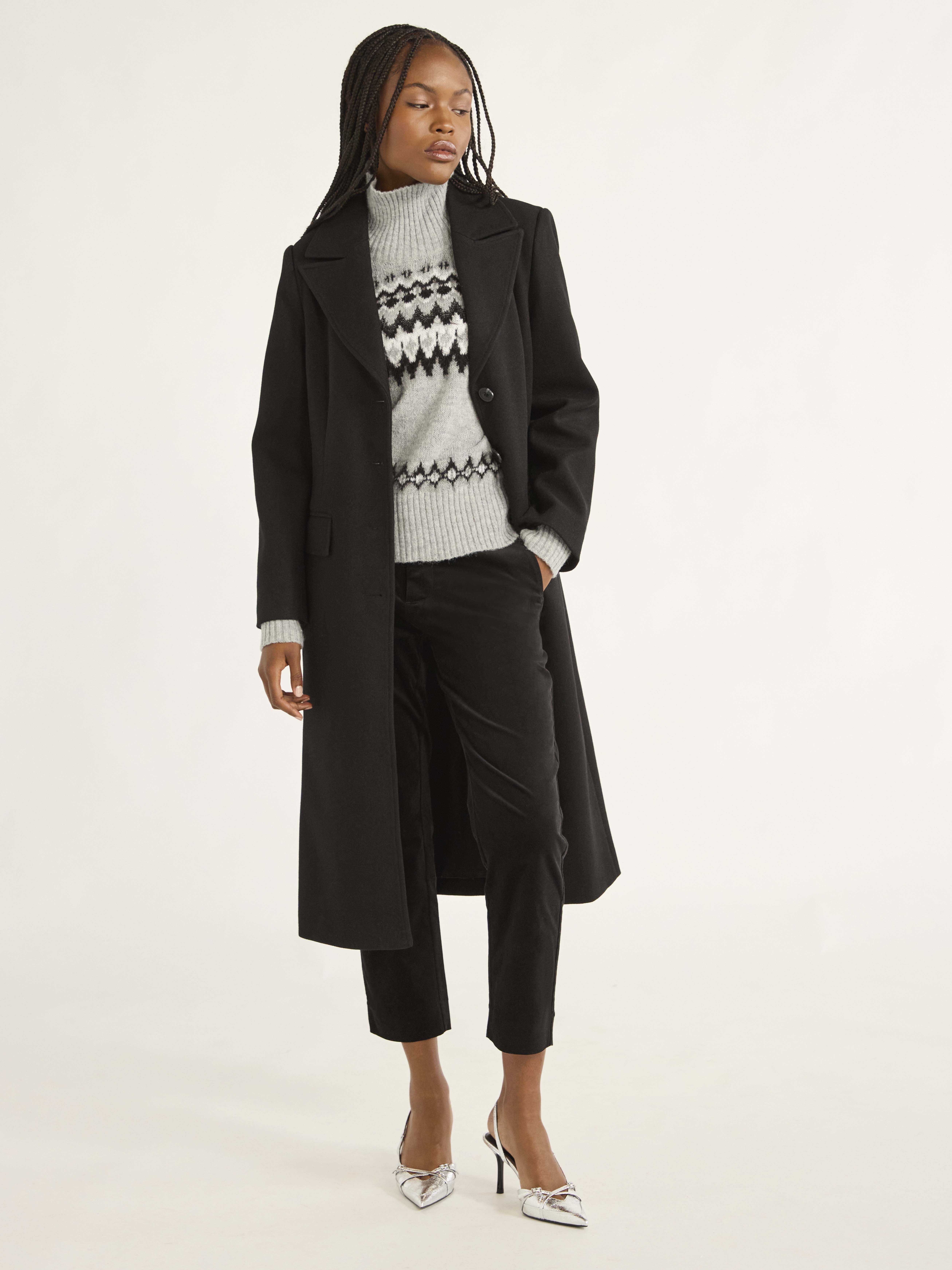 Free Assembly Women’s Faux Wool Long Coat, Sizes XS-XXXL