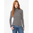 thumbnail image 1 of Free Assembly Women's Fine Rib Turtleneck Sweater, Lightweight, 1 of 7