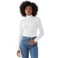 thumbnail image 1 of Free Assembly Women's Fine Ribbed Turtleneck with Long Sleeves, Lightweight, Sizes XS-XXXL, 1 of 6
