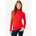 thumbnail image 1 of Free Assembly Women's Fine Ribbed Turtleneck with Long Sleeves, Lightweight, Sizes XS-XXXL, 1 of 7