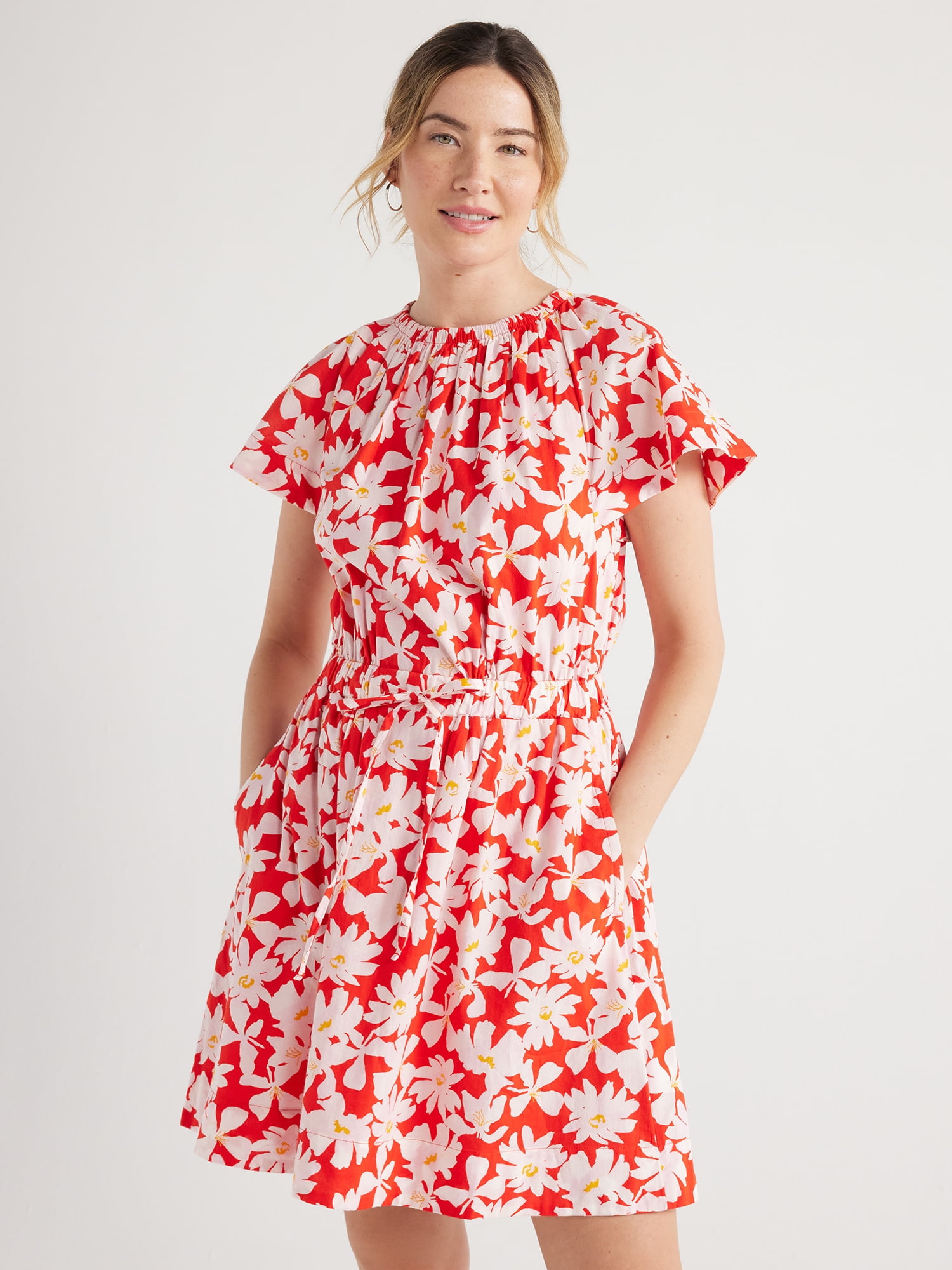 Free Assembly Women s Cotton Flutter Sleeve Mini Dress Sizes XS XXL free-assembly-women-s-cotton-flutter-sleeve-mini-dress-sizes-xs-xxl
