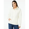 thumbnail image 1 of Free Assembly Women's Fleece Popover Sweatshirt with Raglan Sleeves, Size XS-XXXL, 1 of 6