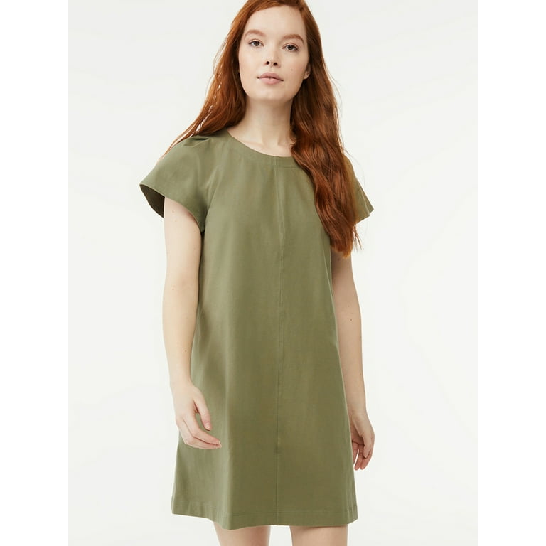 Flutter sleeve t shirt dress sale