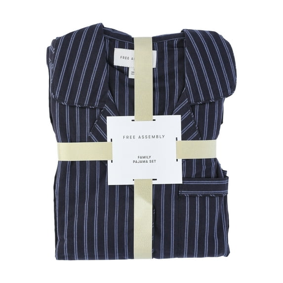 Free Assembly Matching Family Pajamas Women's Cotton Notch Collar Top and Pants Gift Set, 2-Piece, Sizes XS-3X