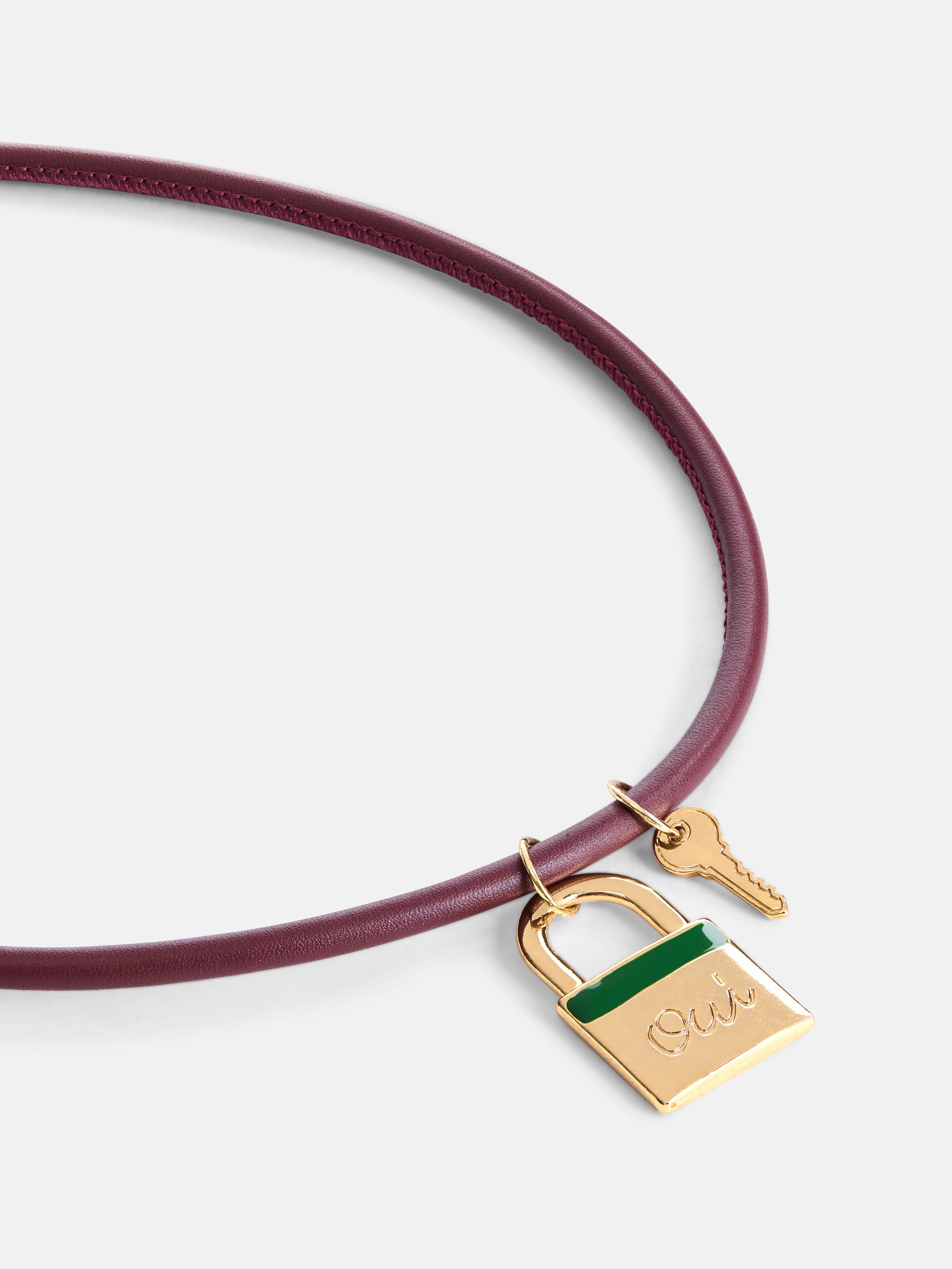 Free Assembly Women's Faux Leather Pendant Necklace, 18" + 3" Extender
