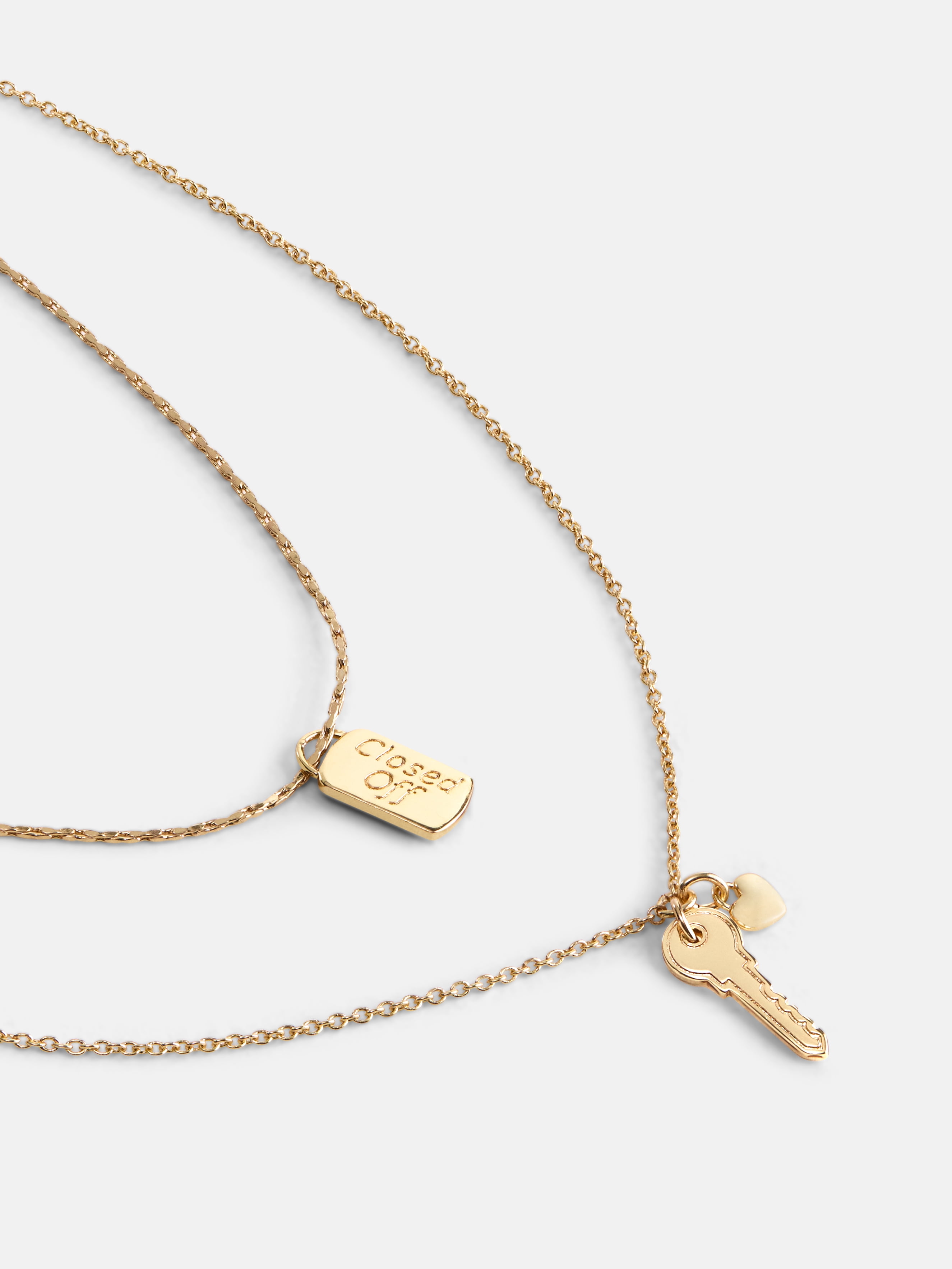 Women's Gold-Tone Layered Key Charm Necklace