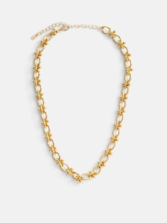 Women's Goldtone Statement Chain Necklace, 16" + 3" Extender