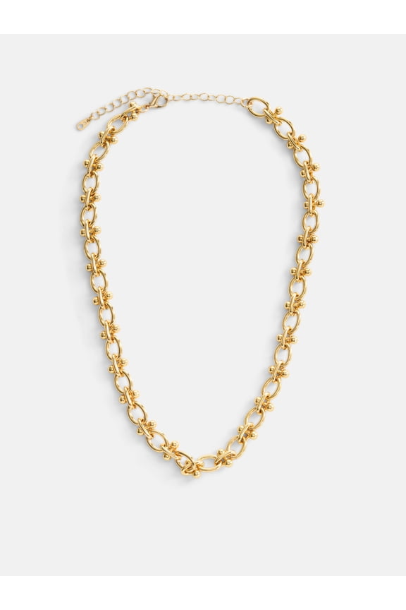 Women's Goldtone Statement Chain Necklace, 16" + 3" Extender