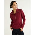 thumbnail image 1 of Free Assembly Women's and Women's Plus Half Zip Pullover Sweatshirt, Sizes XS-4X, 1 of 6