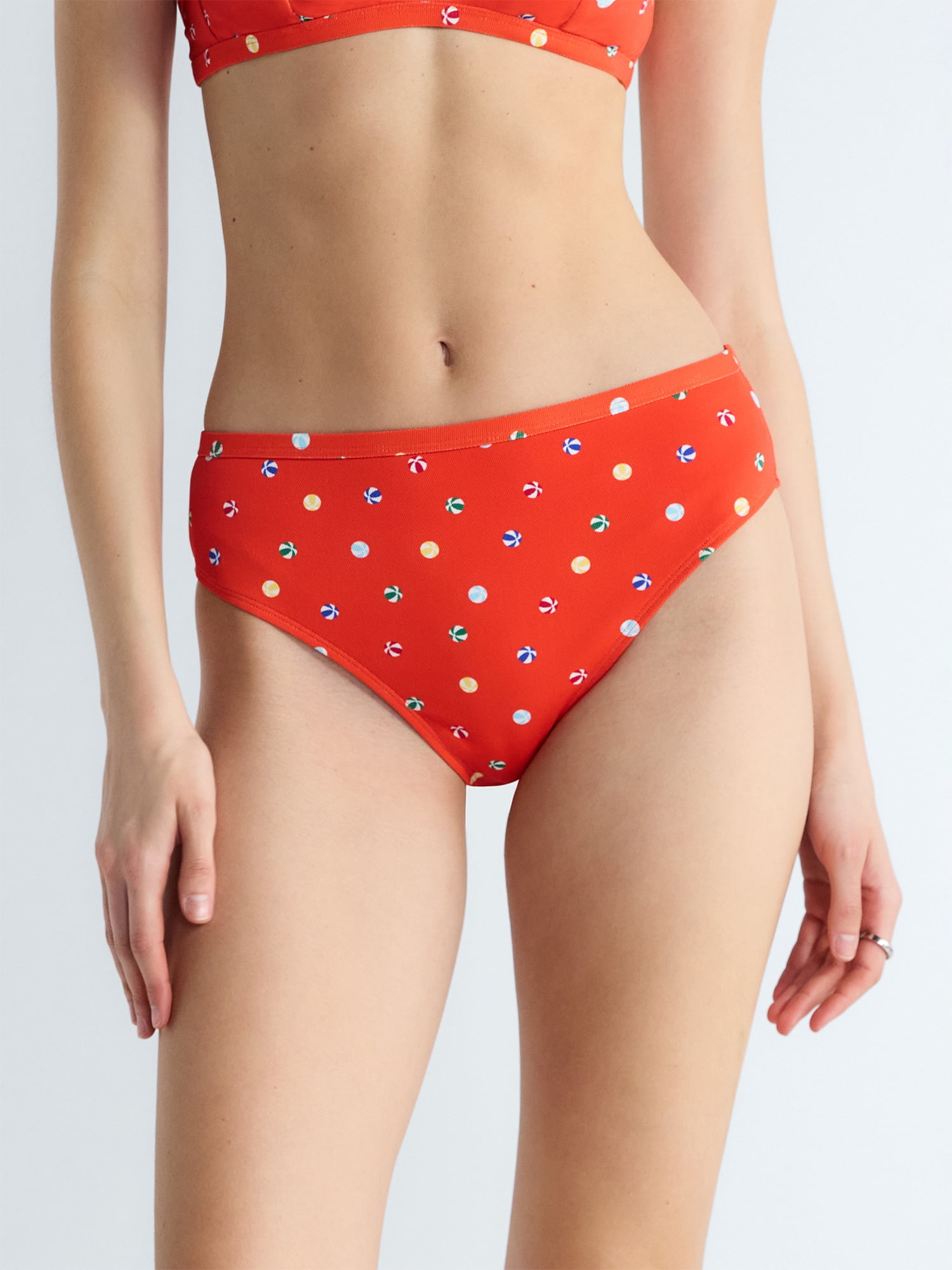 Free Assembly Women's Banded High Waisted Bikini Bottoms, Sizes XS-3X