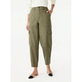thumbnail image 1 of Free Assembly Women's High Rise Barrel Cargo Pants, 26” Inseam, Sizes 0-18, 1 of 7