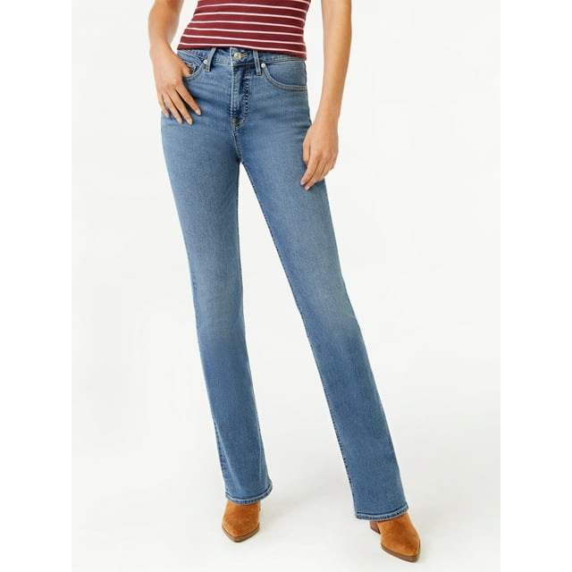 Free Assembly Women's High Rise Bootcut Jeans - Walmart.com