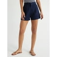 Free Assembly Women's High Rise Pleated Shorts, 4 1/4” Inseam, Sizes 0