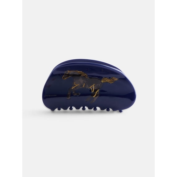 Free Assembly Women’s Horse Claw Hair Clip, Blue Multi