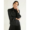 womens bow tie blouse