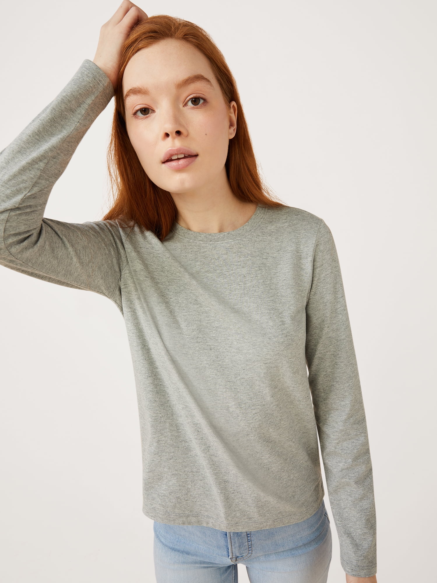 Free Assembly Women's Long Sleeve Crew Neck Tee