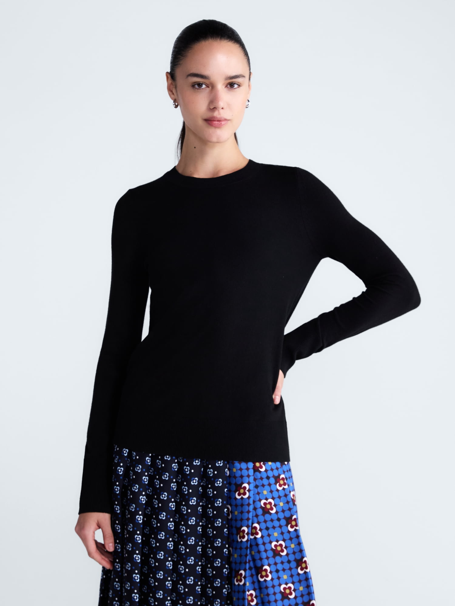 Free Assembly Women's and Women's Plus Cozy Yarn Crewneck Sweater, Midweight, Sizes XS-4X