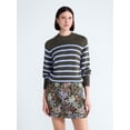 thumbnail image 1 of Free Assembly Women's Cropped Mock Neck Cotton Sweater, Midweight, Sizes XS-XXL, 1 of 4