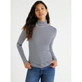 thumbnail image 1 of Free Assembly Women's Long Sleeve Fine Rib Turtleneck Top, 1 of 8