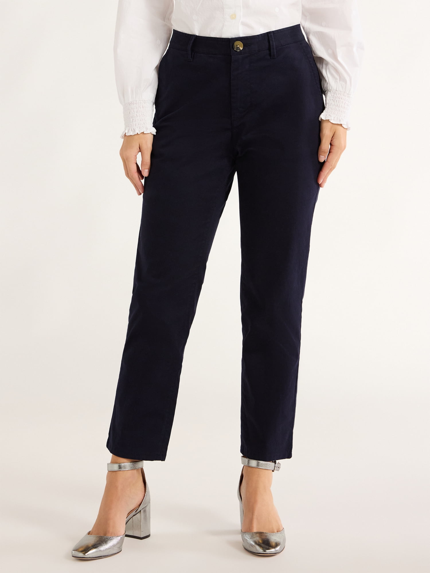 Free Assembly Women's Mid Rise Slim Straight Pant