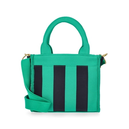 Free Assembly Women's Mini Satchel Handbag, Green/Navy