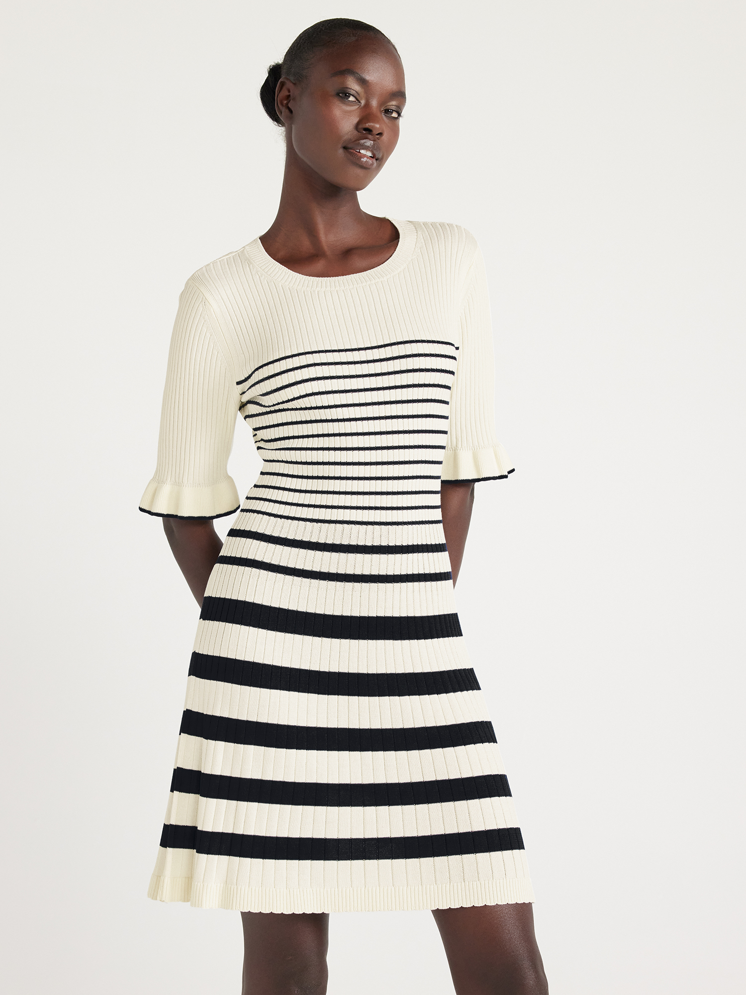 Time and Tru Women's Garment Wash Sweatshirt Dress, Sizes Xs-xxxl, Size: Medium, Multicolor