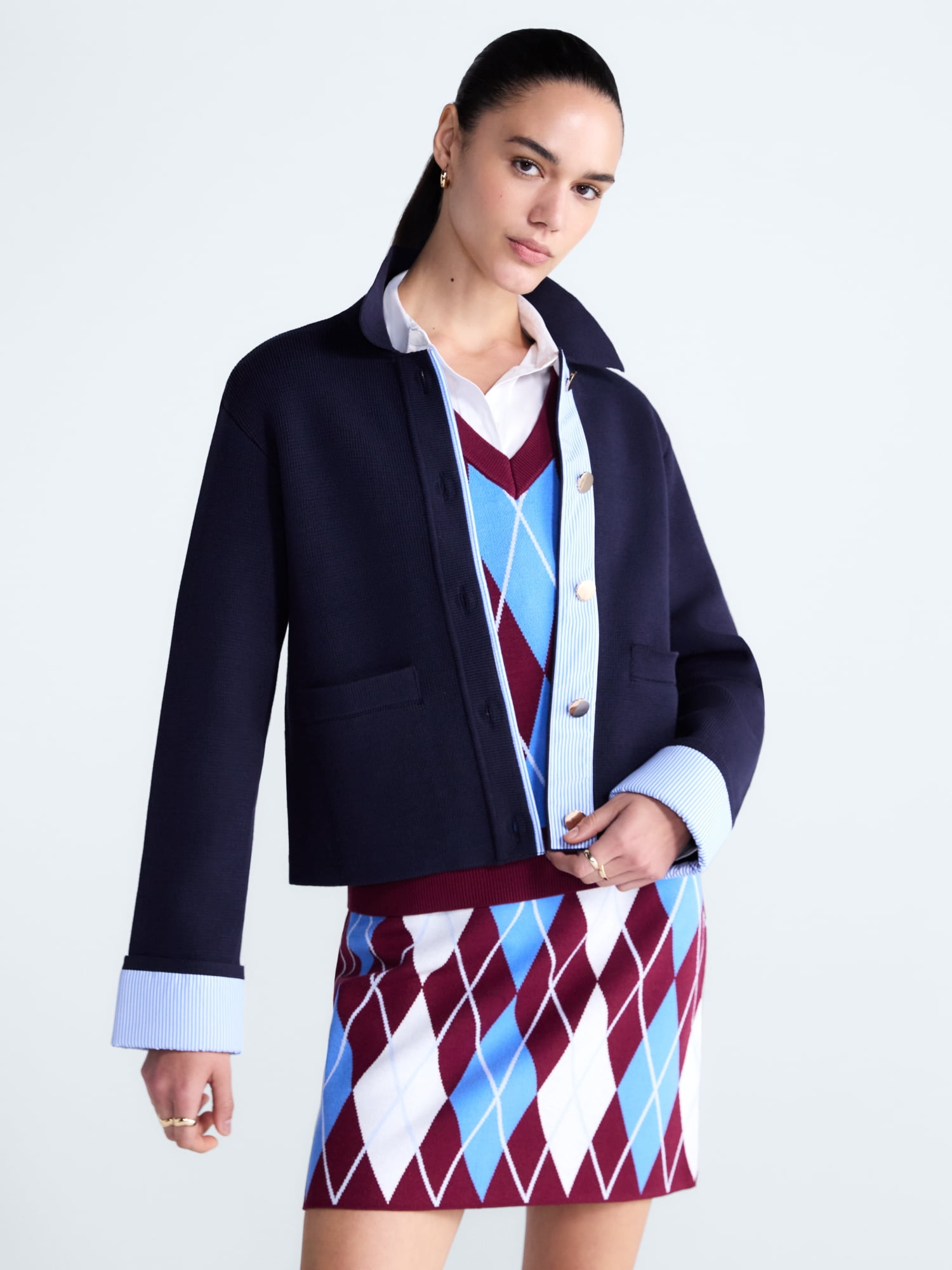 Free Assembly Women's and Women's Plus Cropped Sweater Jacket, Sizes XS-4X
