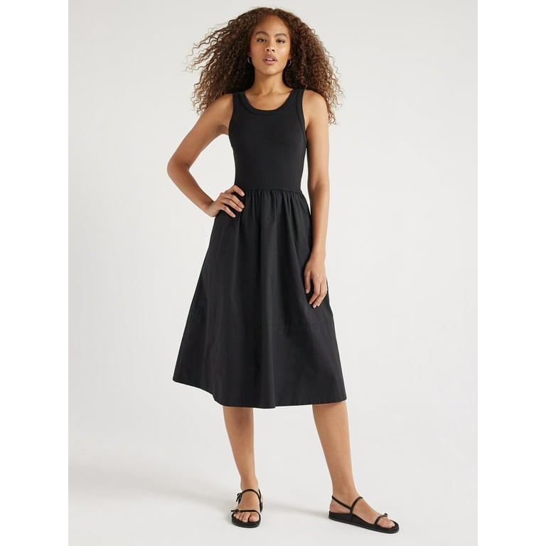 Free Assembly Women's Mixy Tank Dress, Sizes XS-XXL