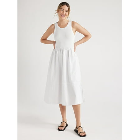 Free Assembly Women's Mixy Tank Dress, Sizes XS-XXL