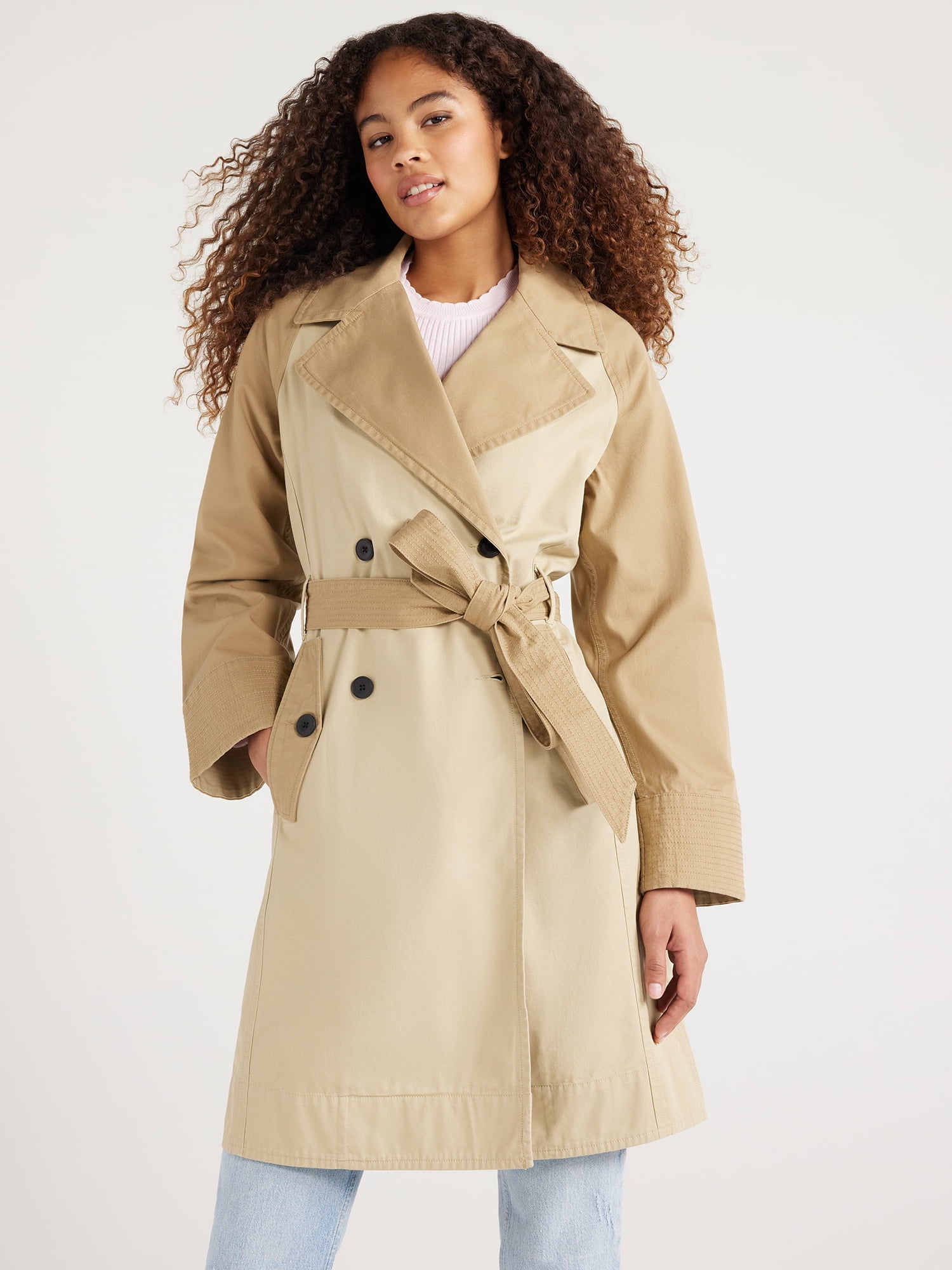 Free Assembly Women’s Modern Trench Coat, Sizes XS-XXL - Walmart.com