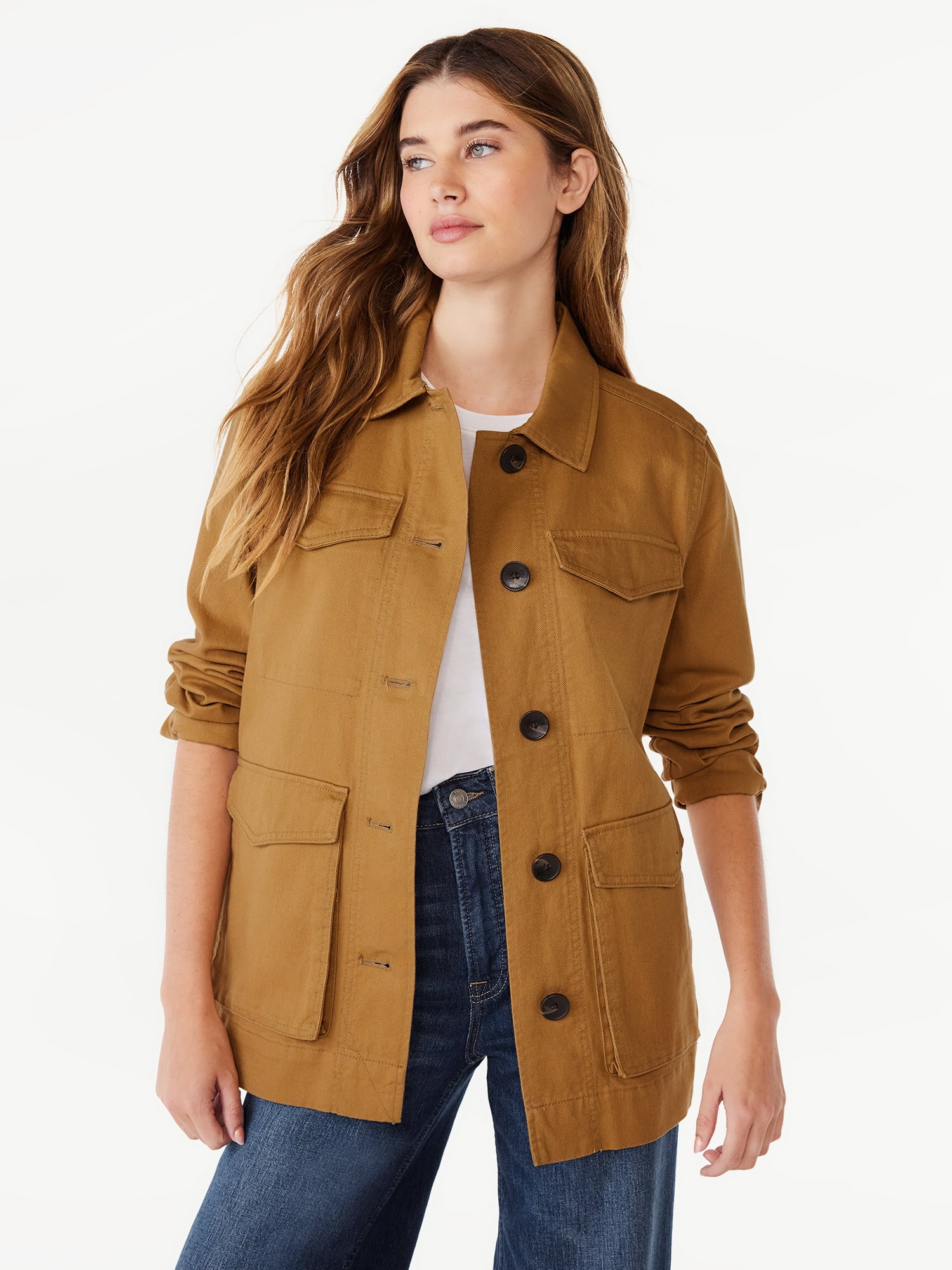 Free Assembly Women's Lightweight Utility Jacket with