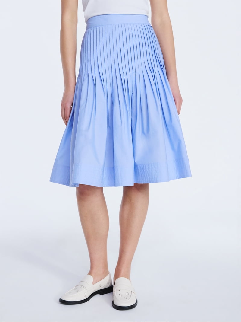 Free Assembly Women's Pintuck Knee Length Skirt, Sizes XS-XXL