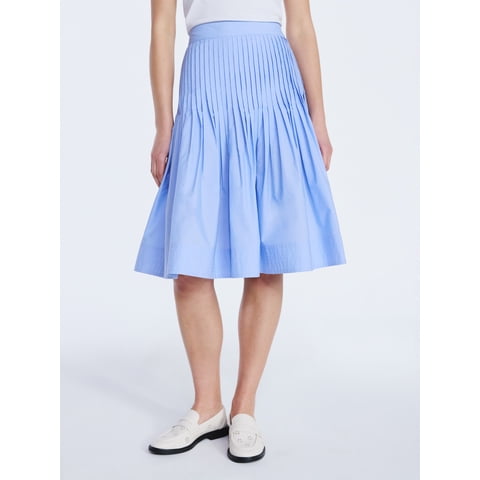 Women's Pintuck Knee Length Skirt, Sizes XS-XXL