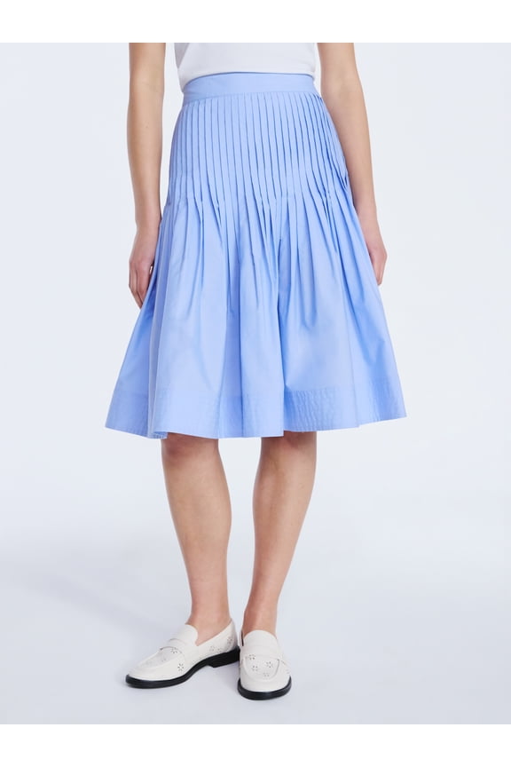 Women's Pintuck Knee Length Skirt, Sizes XS-XXL